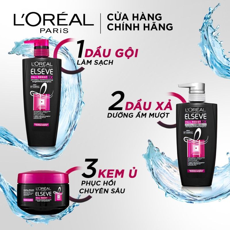 Kem Ủ Ngăn Ngừa Tóc Gãy Rụng L'Oreal Elseve Fall Resist 3X Deep Reinforcing Mask 200ml