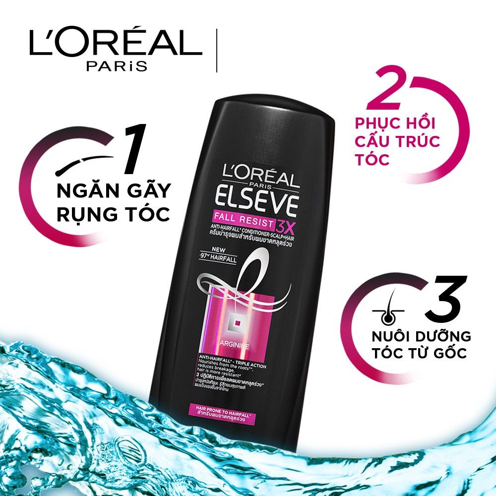 [325ml] Dầu Xả Ngăn Tóc Gãy Rụng L'Oreal Elseve Fall Resist 3X Conditioner