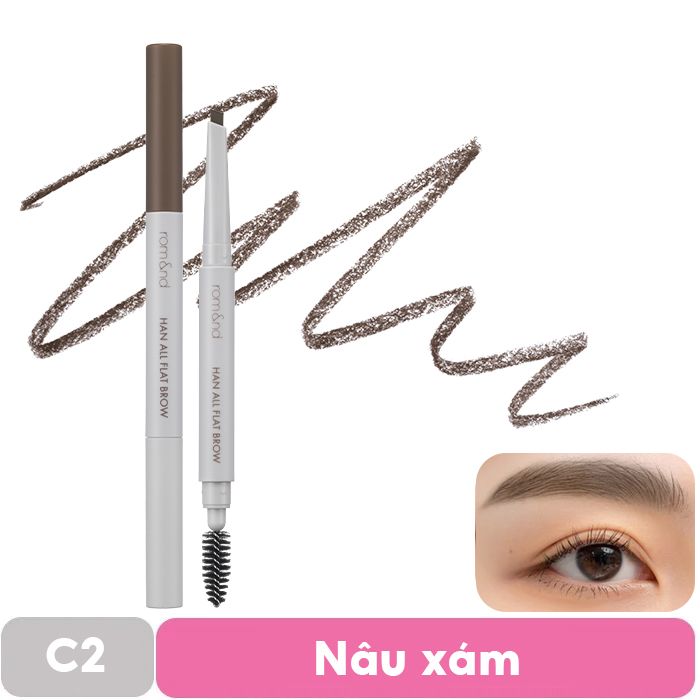 Chì Kẻ Mày Ngang Cho Chân Mày Sắc Nét, Lâu Trôi Romand Han All Flat Brow - Han All Line 0.17g