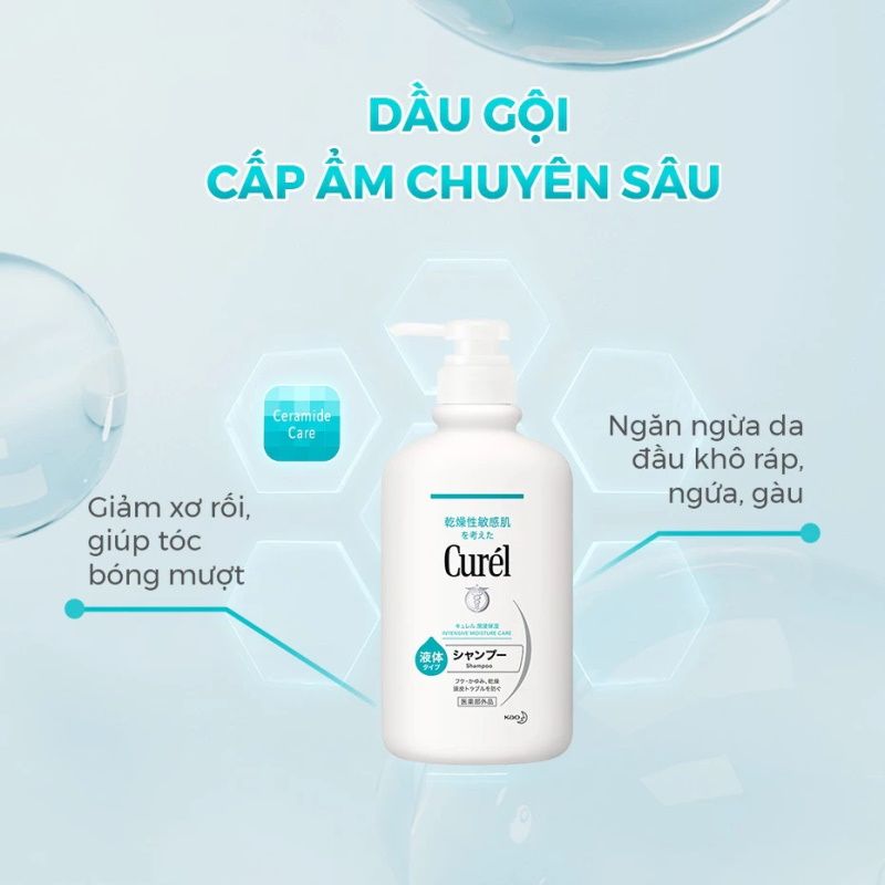 [420ml] Dầu Gội Cấp Ẩm Chuyển Sâu Curél Intensive Moisture Care Shampoo