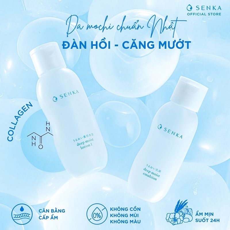 Sữa Dưỡng Cấp Ẩm Chuyên Sâu Senka Deep Moist Emulsion 150ml