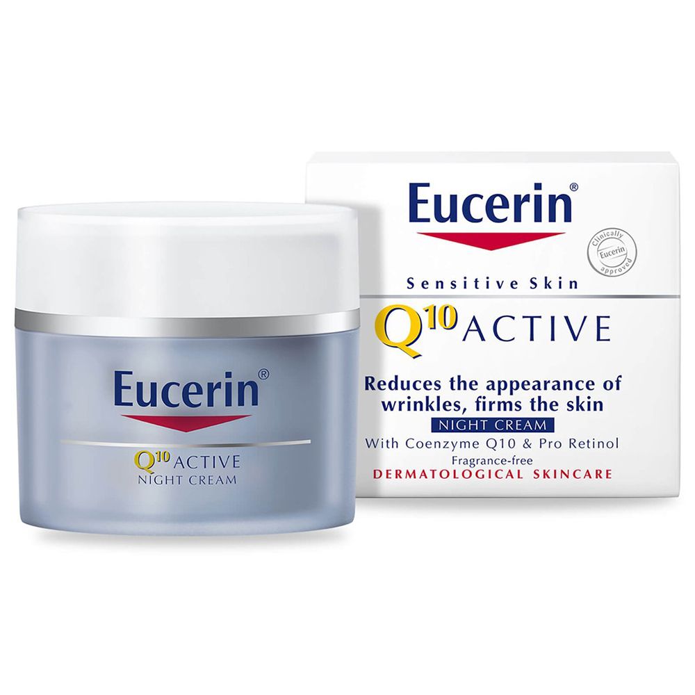 Kem Dưỡng Ban Đêm Hạn Chế Lão Hóa Eucerin Sensitive Skin Q10 Active Night Cream 50ml