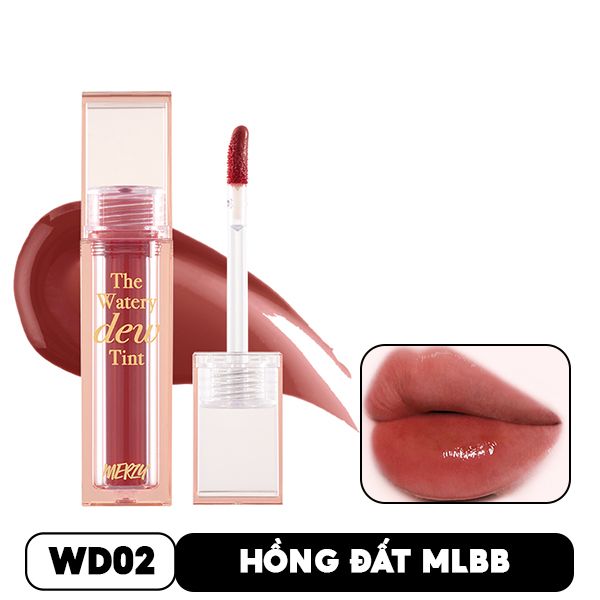 [NEW][DEW4 - XANH DƯƠNG] Son Tint Bóng Dạng Thạch, Bền Màu, Lâu Trôi Cho Đôi Môi Căng Mọng, Ẩm Mịn Merzy The Watery Dew Tint 4g