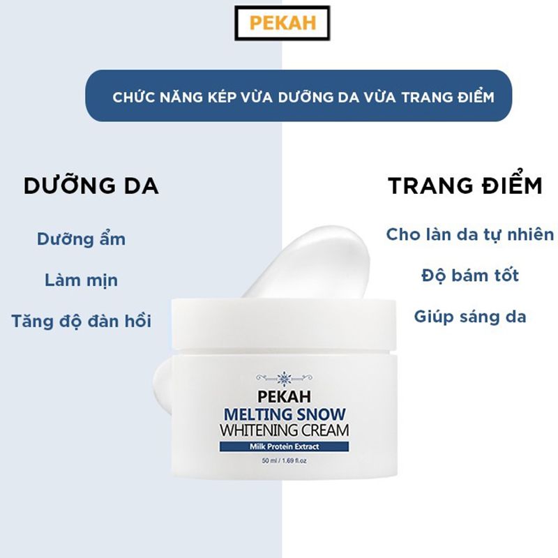 Kem Dưỡng Hỗ Trợ Làm Sáng, Nâng Tông Da Pekah Melting Snow Whitening Cream 50ml