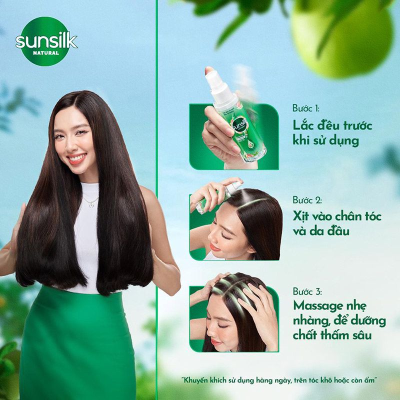 Xịt Dưỡng Tóc Tinh Dầu Bưởi Sunsilk Natural 100ml