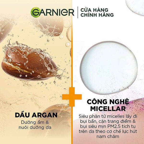 [400ml] Nước Tẩy Trang Làm Sạch Sâu Lớp Trang Điểm Garnier Micellar Oil-Infused Cleansing Water For All Skin Types