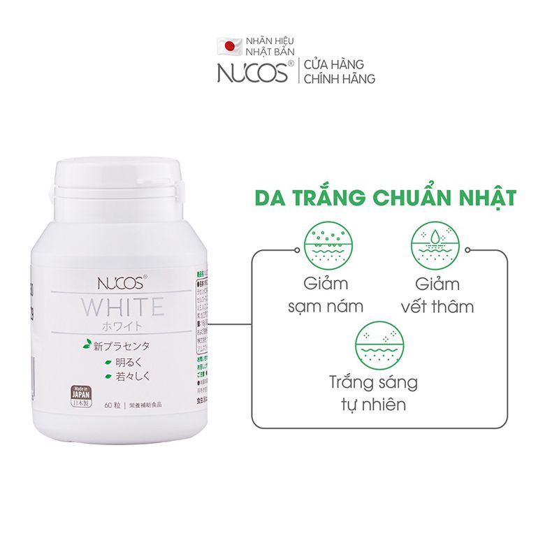 Viên Uống Trắng Da Mờ Thâm Nám Nucos White 60 Viên/Hộp