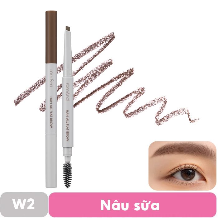 Chì Kẻ Mày Ngang Cho Chân Mày Sắc Nét, Lâu Trôi Romand Han All Flat Brow - Han All Line 0.17g