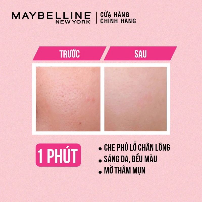 Kem Lót Làm Mịn Da, Che Khuyết Điểm, Thu Nhỏ Lỗ Chân Lông Maybelline Baby Skin Pore Eraser 22ml