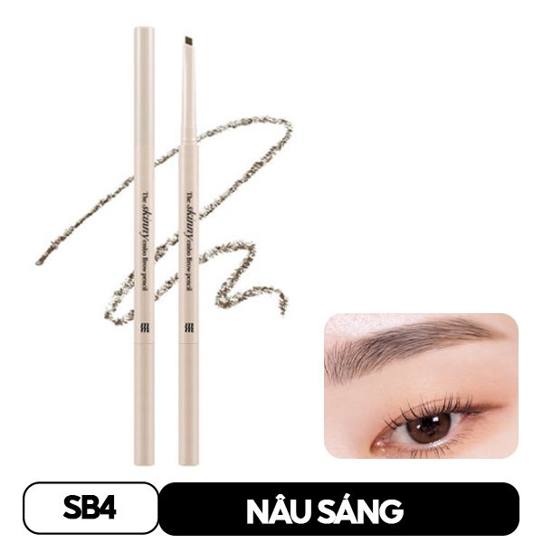 Chì Kẻ Mày Ngang Siêu Mảnh, Sắc Nét, Thuần Chay Lâu Trôi Merzy The Skinny Embo Brow Pencil 0.07g