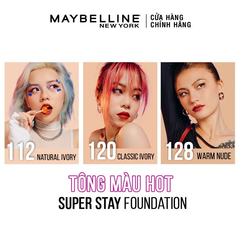 Kem Nền Che Phủ Hoàn Hảo, Bền Màu Lâu Trôi Maybelline Super Stay 30H Active Wear Foundation 30ml