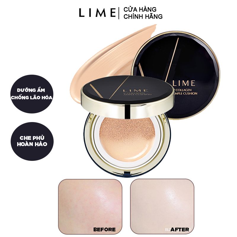 Phấn Nước Dưỡng Ẩm Cho Da LIME V Collagen Ample Cushion SPF50+/PA+++ 20g