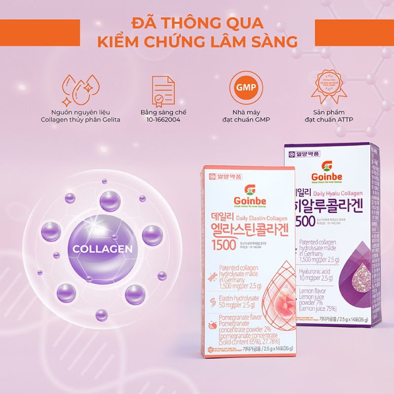 [Hộp 14 gói] Bột Uống Collagen, Ngăn Ngừa Lão Hóa Goinbe Daily Collagen