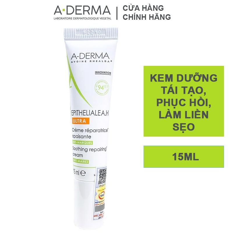 [Mini 15ml] Kem Dưỡng Làm Dịu Da, Dưỡng Ẩm Và Hỗ Trợ Giảm Thâm, Sẹo A-Derma Epitheliale A.H Ultra Soothing Repairing Cream