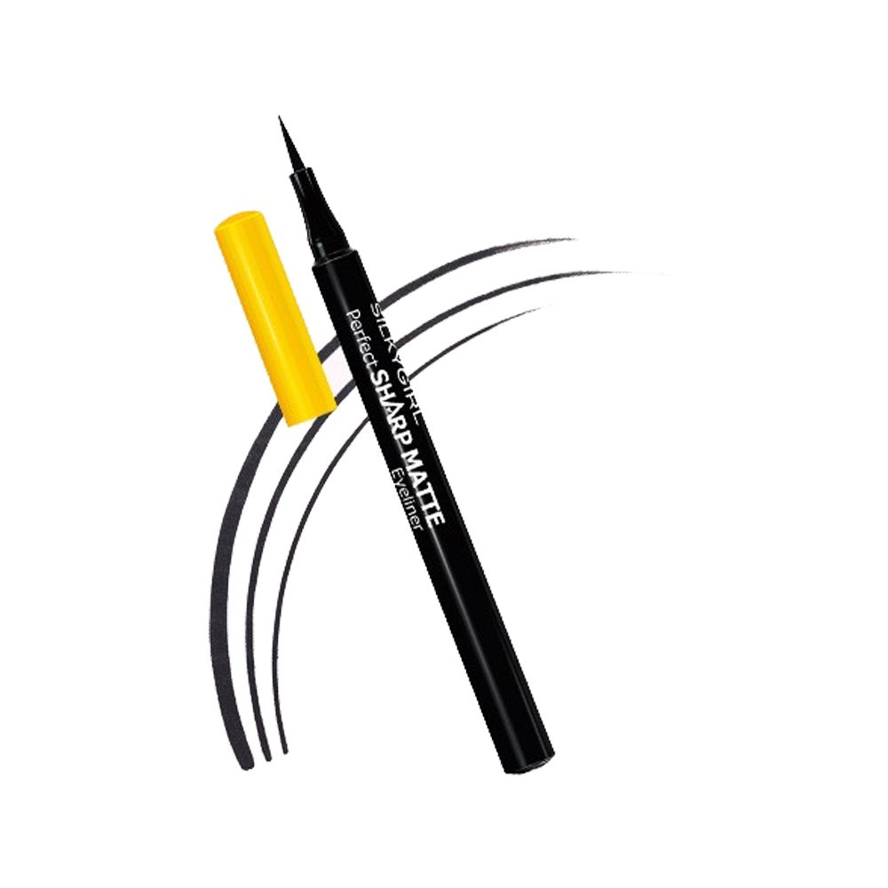 Bút Kẻ Mắt Nước Siêu Lì, Sắc Nét, Lâu Trôi Silkygirl Perfect Sharp Matte Eyeliner 1.2ml #01 MATTE BLACK