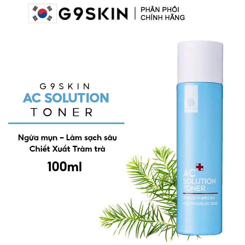 Nước Hoa Hồng Làm Dịu, Ngừa Mụn G9Skin AC Solution Toner 100ml