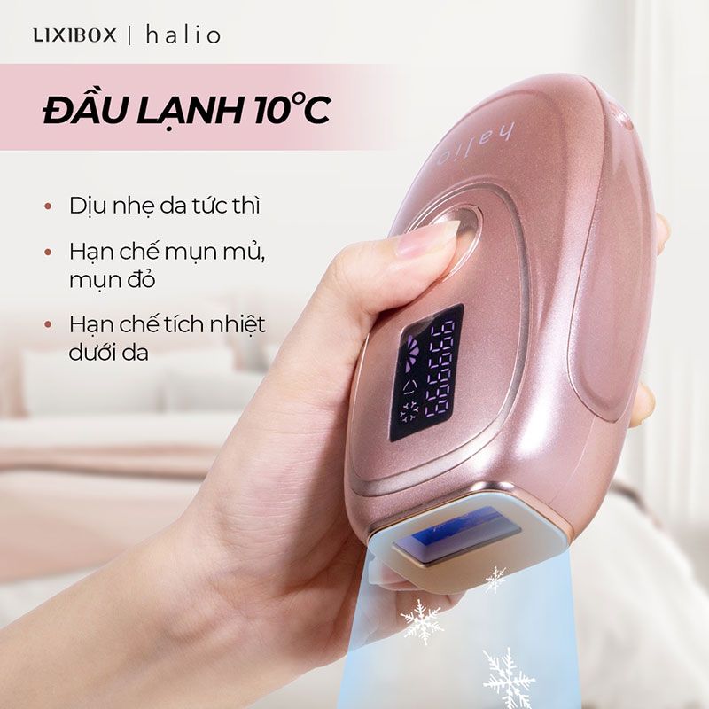 Máy Triệt Lông Lạnh Cá Nhân Halio IPL Cooling Hair Removal Device