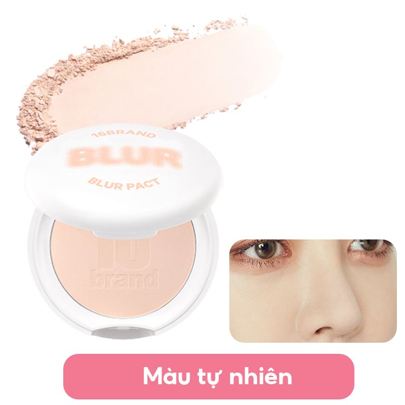 Phấn Phủ Kiềm Dầu, Cho Lớp Nền Mịn Màng 16Brand Blur Pact 6g