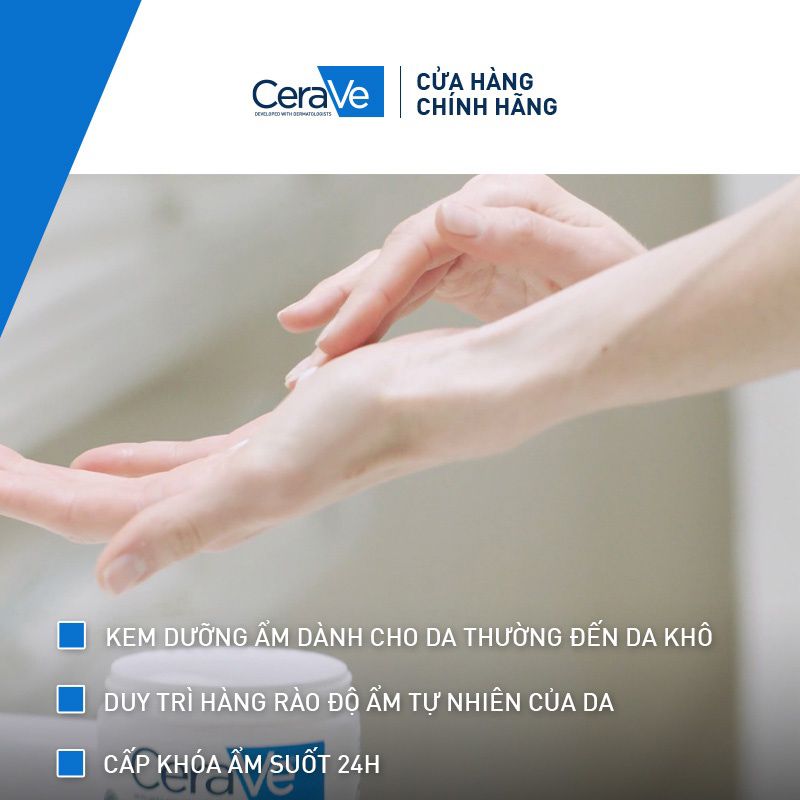 Kem Dưỡng Ẩm Dành Cho Da Khô Cerave Developed With Dermatologists Moisturising Cream