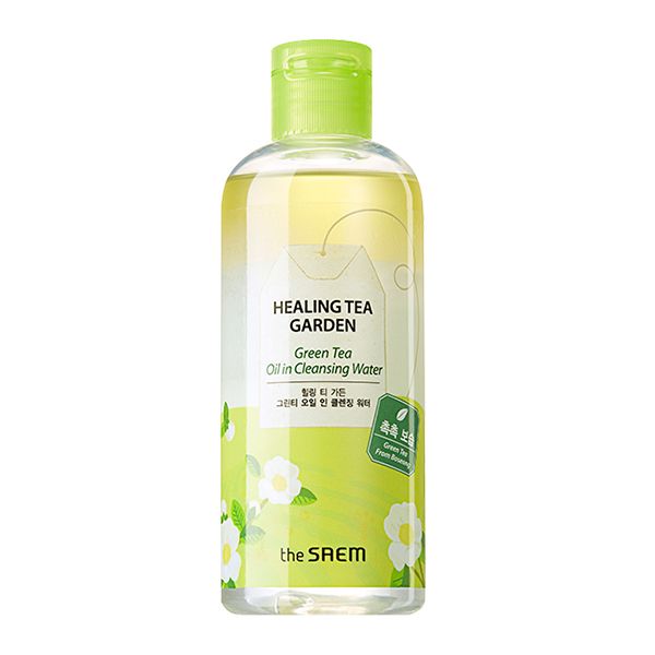 Nước Tẩy Trang Chứa Tinh Dầu Chiết Xuất Trà Xanh The Saem Healing Tea Garden Green Tea Oil In Cleansing Water 300ml