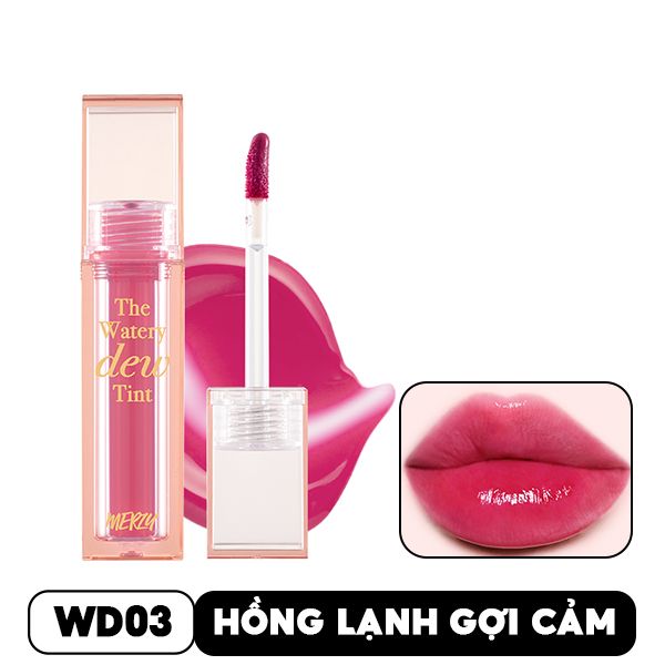 [NEW][DEW4 - XANH DƯƠNG] Son Tint Bóng Dạng Thạch, Bền Màu, Lâu Trôi Cho Đôi Môi Căng Mọng, Ẩm Mịn Merzy The Watery Dew Tint 4g