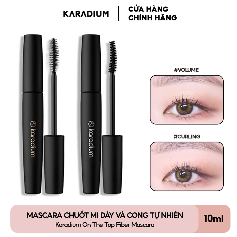 Mascara Chuốt Mi Dày Và Cong Tự Nhiên Karadium On The Top Fiber Mascara 10ml