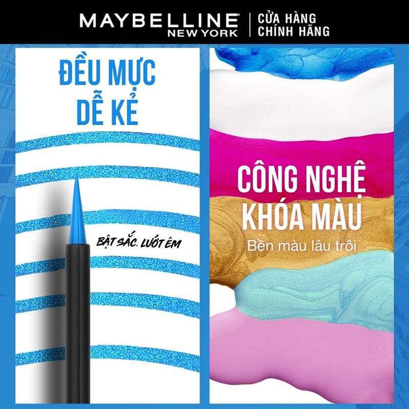 Kẻ Mắt Nước 6 Màu Bền Màu Lâu Trôi Maybelline Tattoo Liner Play 2.1ml