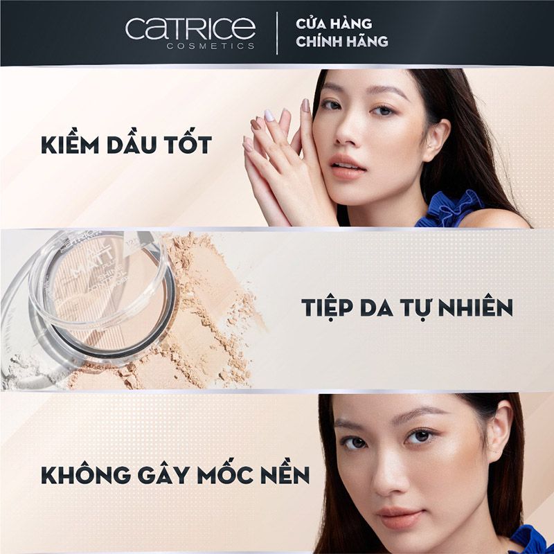 Phấn Phủ Dạng Nén Kiềm Dầu Catrice All Matt Plus Shine Control Powder #010 Transparent 10g