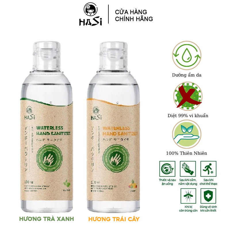 [100ml] Gel Rửa Tay Khô Hương Trái Cây Hasi Waterless Hand Sanitizer #Fresh Fruit