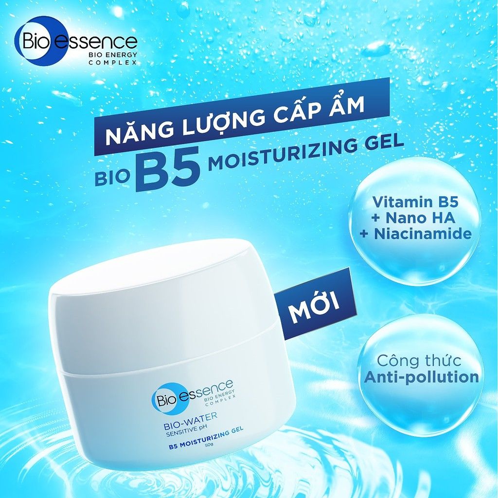 Kem Dưỡng Dạng Gel Cấp Ẩm, Cải Thiện Làn Da Bio-essence Bio-Water Vitamin B5 Moisturizing Gel 50g