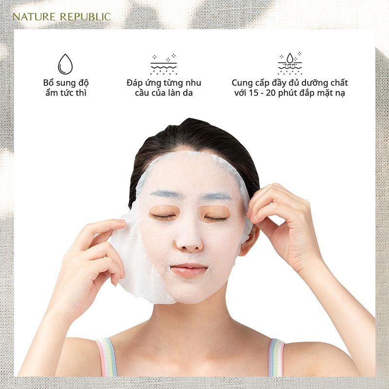 Mặt Nạ Dưỡng Ẩm Chiết Xuất Từ Thiên Nhiên Nature Republic Real Nature Mask Sheet 23ml