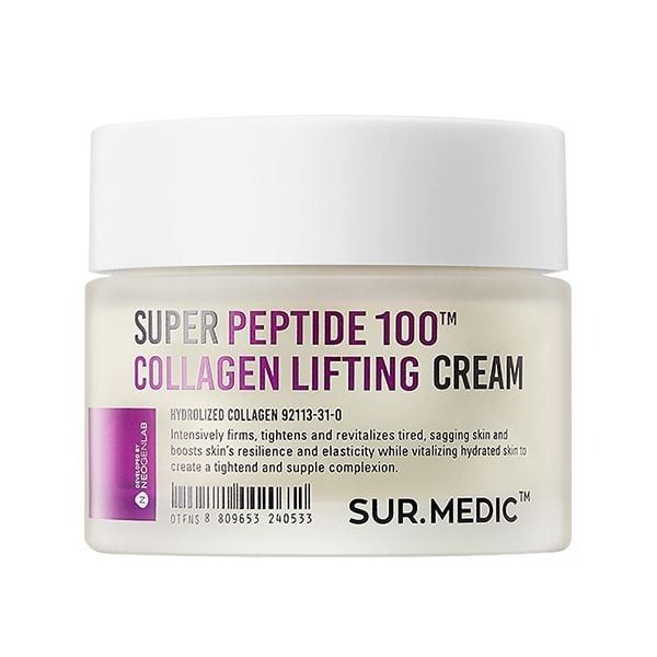 Kem Dưỡng Nâng Cơ, Cải Thiện Độ Đàn Hồi, Căng Mịn Sur.Medic+ Super Peptide 100 Collagen Lifting Cream 50ml