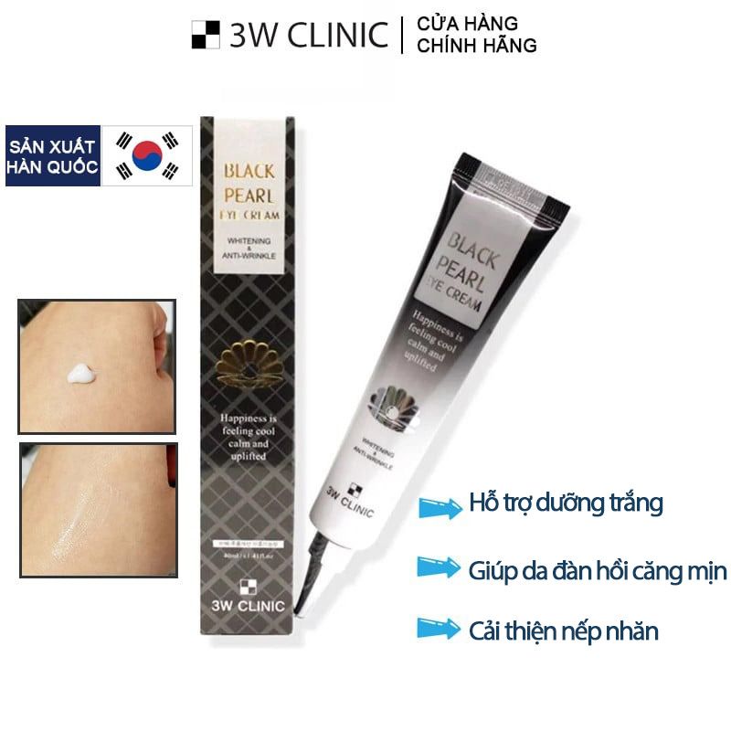 Kem Dưỡng Mắt Ngọc Trai 3W Clinic Black Pearl Eye Cream 40ml