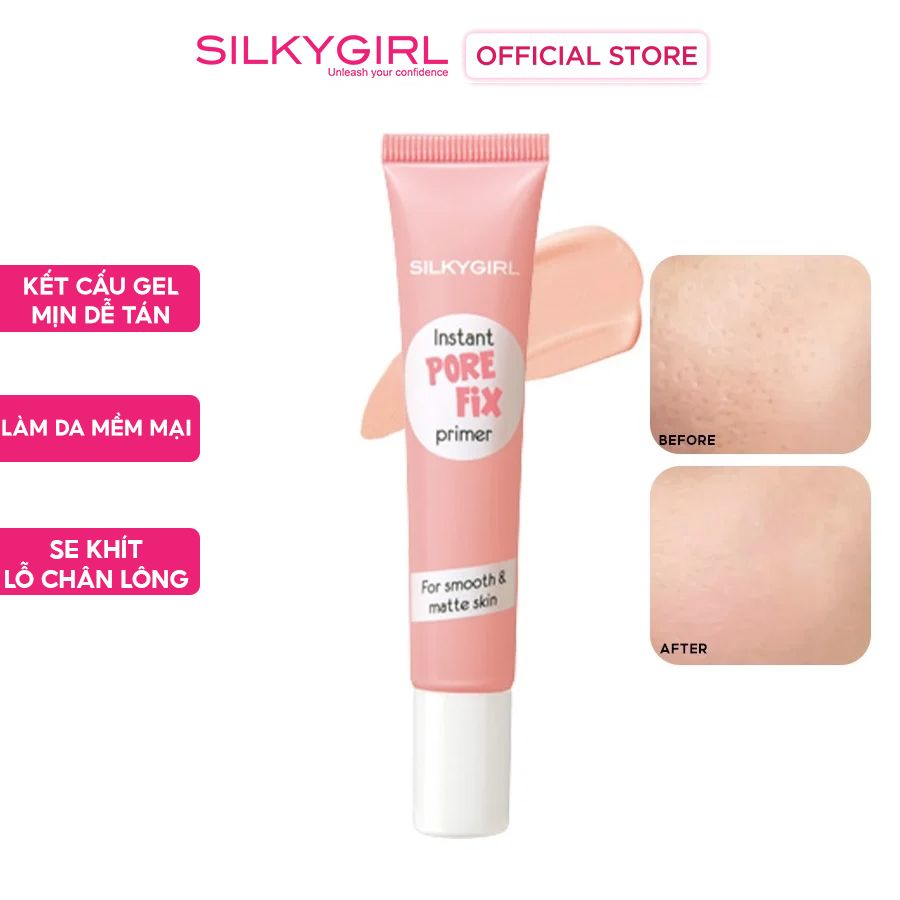 Kem Lót Trang Điểm Che Phủ Lỗ Chân Lông Cho Làn Da Mịn Màng Silkygirl Instant Pore Fix Primer 15ml