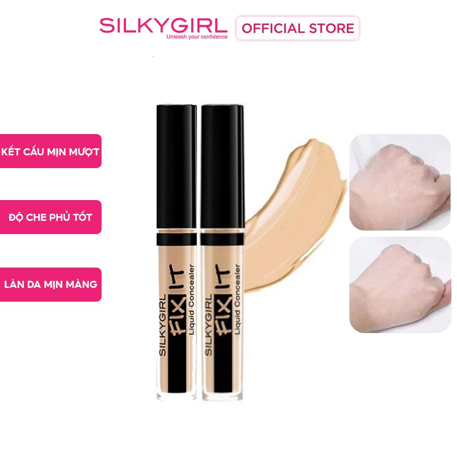 Kem Che Khuyết Điểm Che Phủ Mịn Mượt Silkygirl Fix It Liquid Concealer 2ml