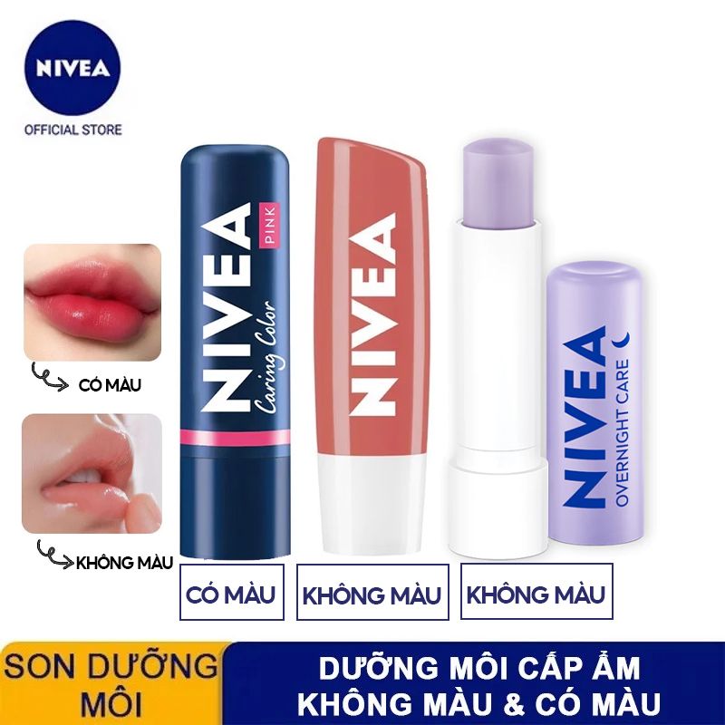 Son Dưỡng Môi Dưỡng Ẩm Chuyên Sâu Nivea 24H Melt-in Moisture Lip Care 4.8g