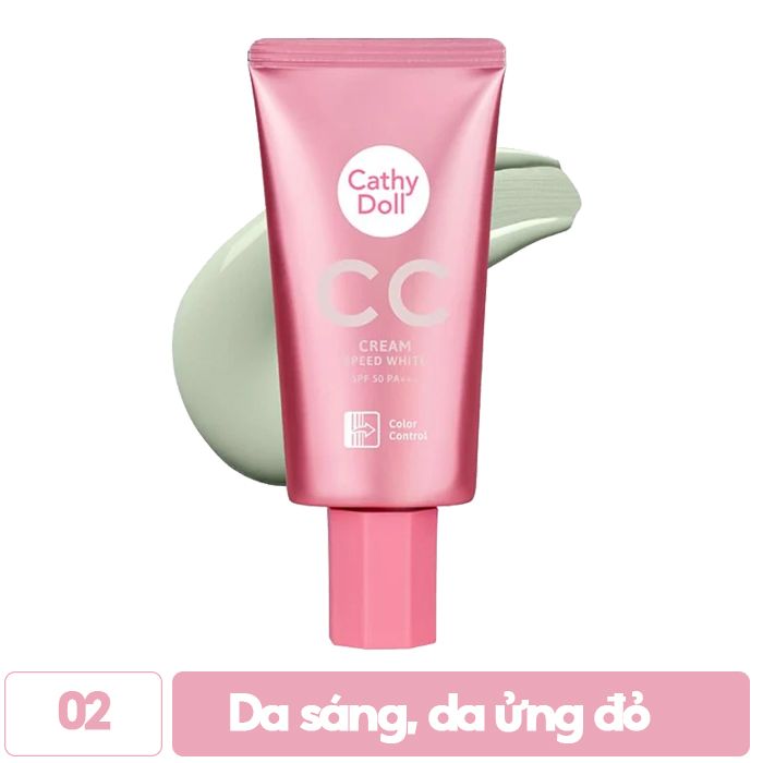 Kem Nền Che Phủ Mỏng Nhẹ, Cho Lớp Nền Mịn Mượt Cathy Doll Speed White CC Cream SPF50/Pa+++ 50ml