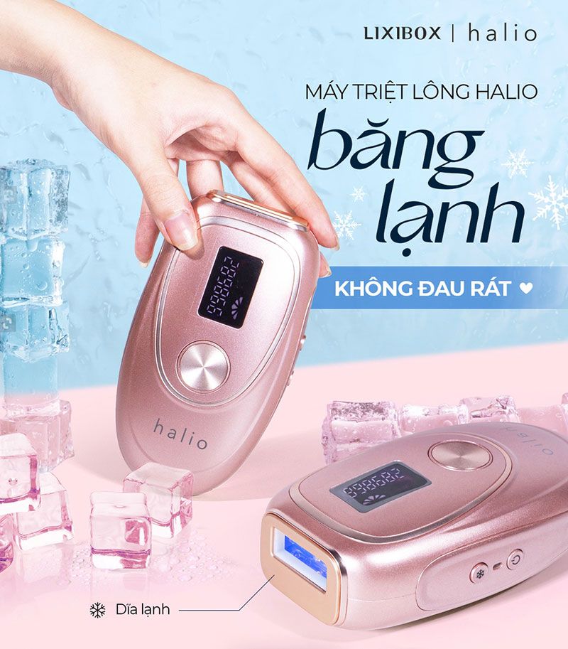 Máy Triệt Lông Lạnh Cá Nhân Halio IPL Cooling Hair Removal Device