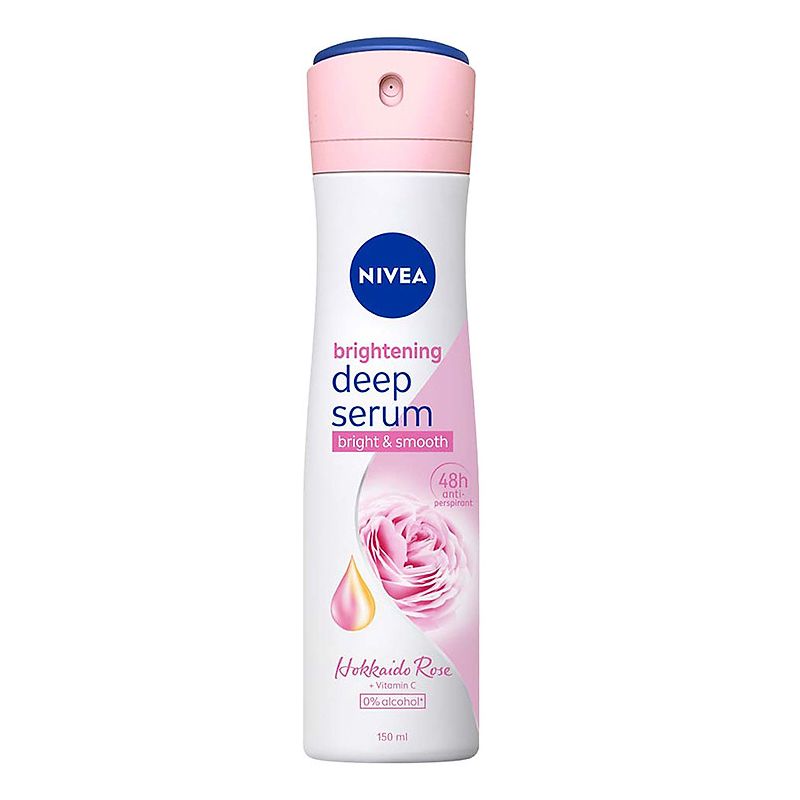 Xịt Ngăn Mùi Serum Dưỡng Trắng Da Nivea Brightening Deep Serum 48H Anti-Perspirant 150ml