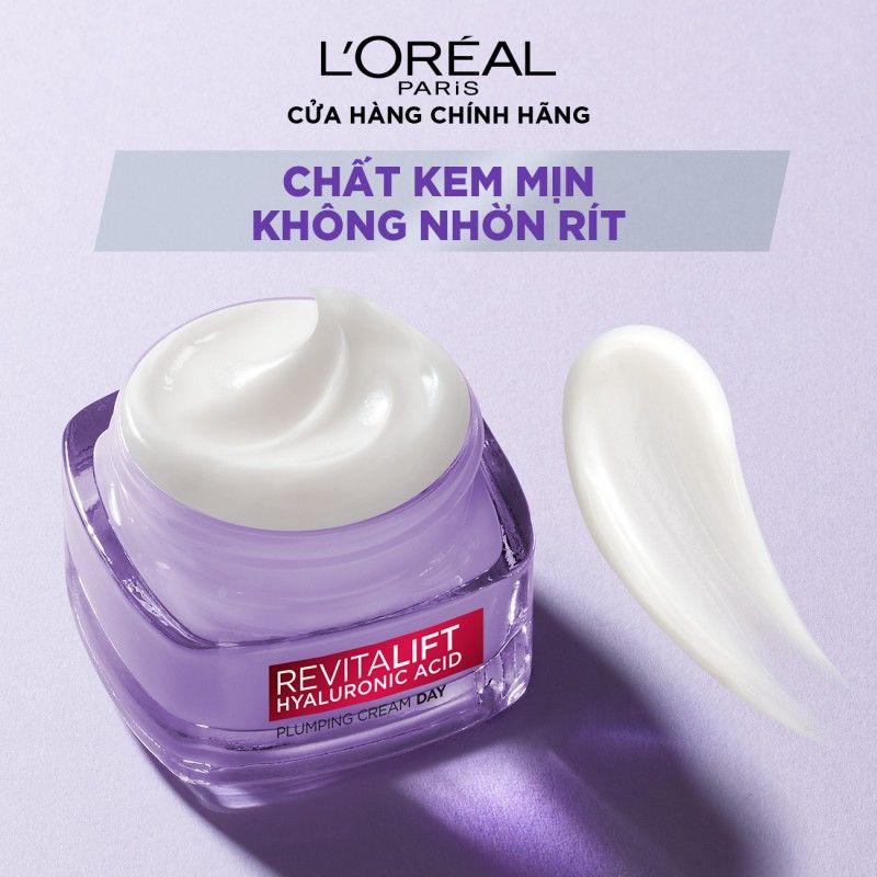 Kem Dưỡng Ban Ngày Cấp Ẩm, Cải Thiện Nếp Nhăn L'oreal Revitalift Hyaluronic Acid