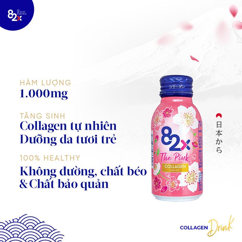 Nước Uống Bổ Sung Giúp Làm Đẹp Da Collagen 82X The Pink Collagen