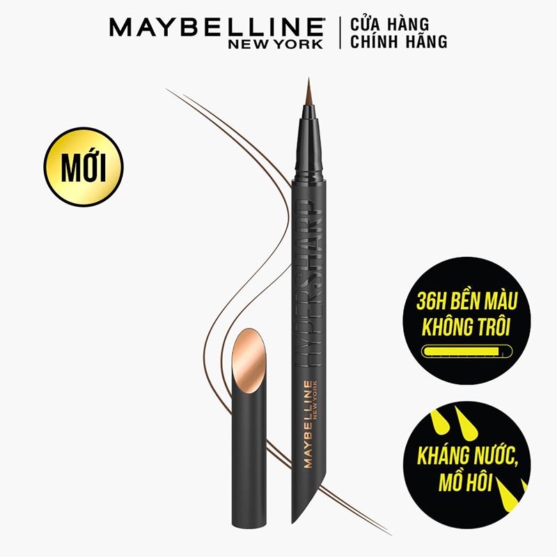 Bút Kẻ Mắt Nước Siêu Sắc Mảnh, Không Lem Trôi Maybelline New York Hyper Sharp Liner Extreme 0.4g