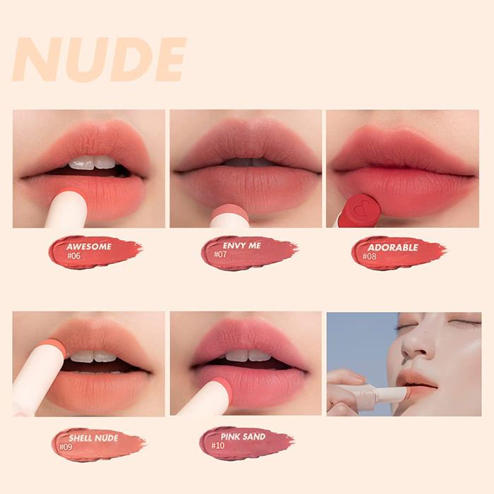 Son Thỏi Lì, Lên Màu Siêu Xinh Romand Zero Matte Lipstick 3g