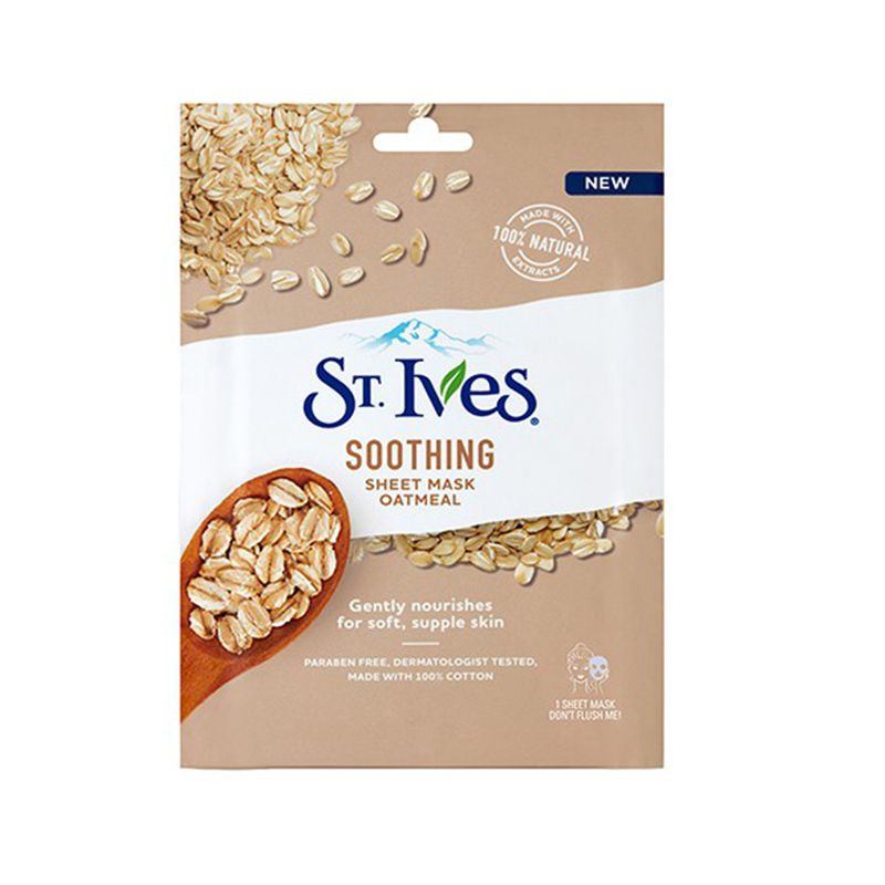 Mặt Nạ Chiết Xuất Tự Nhiên Dưỡng Sáng, Cấp Ẩm, Phục Hồi ST.IVES Sheet Mask 23ml #APRICOT