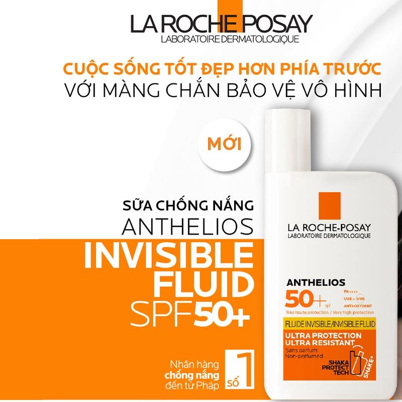 [2 Items] Bộ Sản Phẩm Sữa Chống Nắng & Tẩy Trang Da Nhạy Cảm La Roche-Posay Anthelios Invisible Fluid 50ml +  Mini Micellar Water Sensitive Skin 50ml