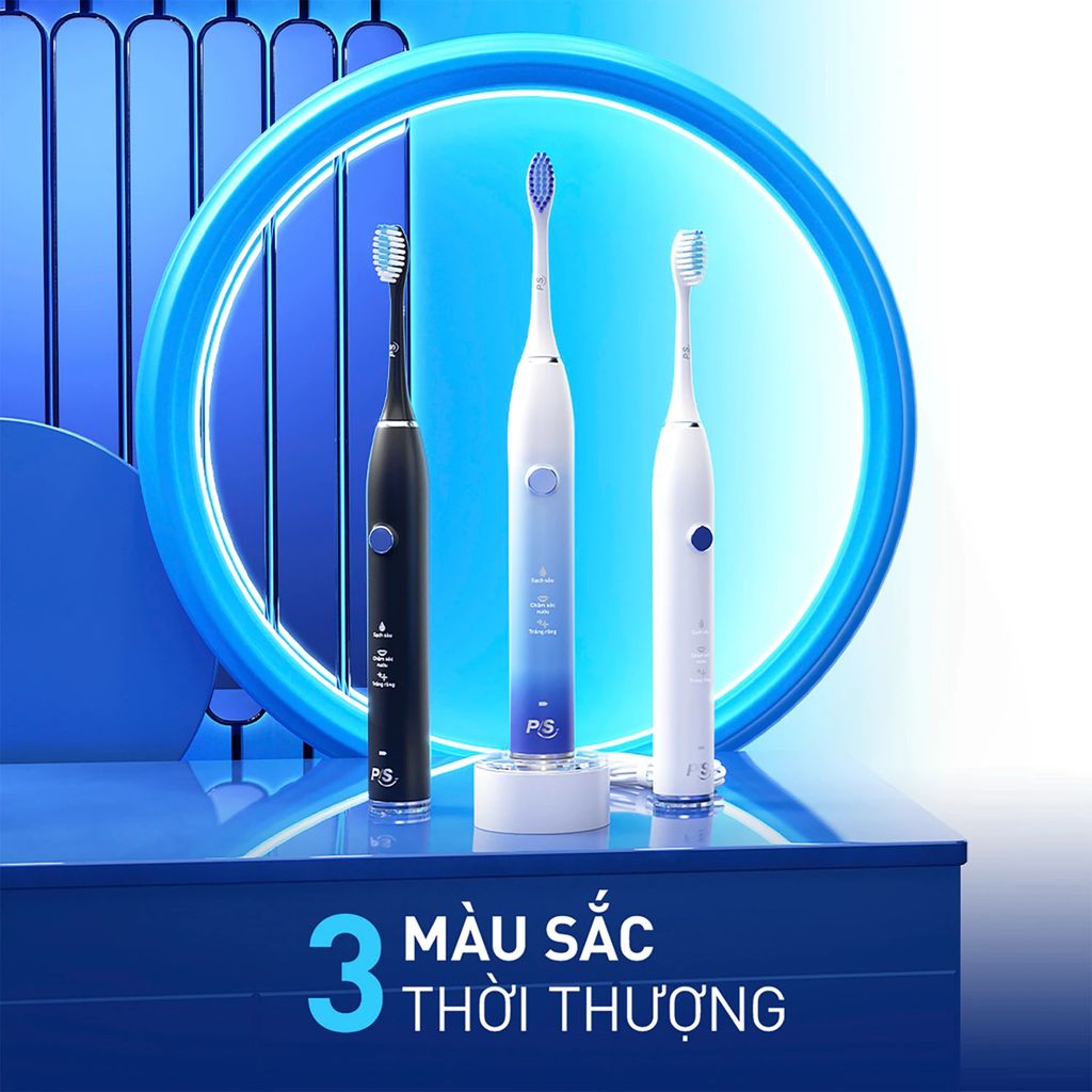 Bàn Chải Điện Sạch Sâu, Công Nghệ Sóng Âm P/S S100 Pro Expertcare #MÀU XANH OMBRE