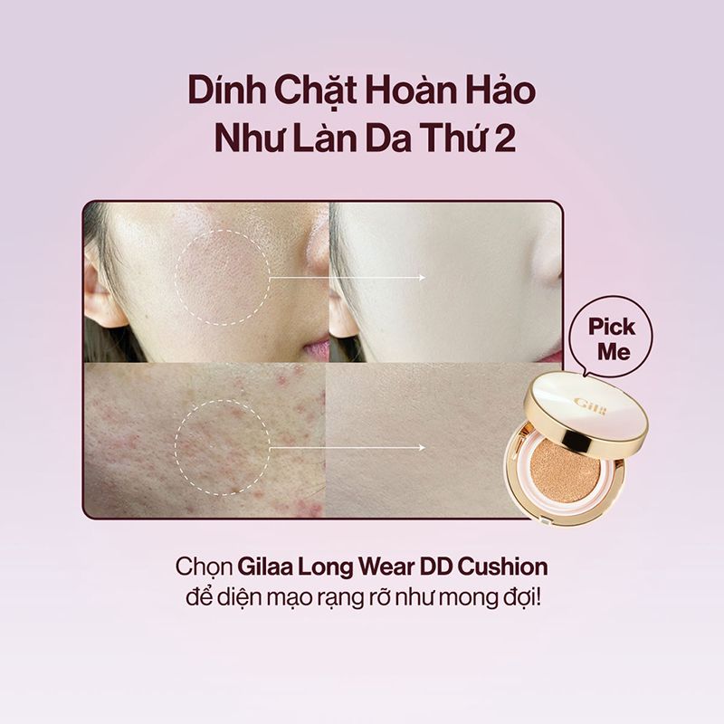 Phấn Nước Che Phủ Mỏng Mịn, Kiềm Dầu Hiệu Quả Glamrr Q Long Wear DD Cushion SPF50/PA+++