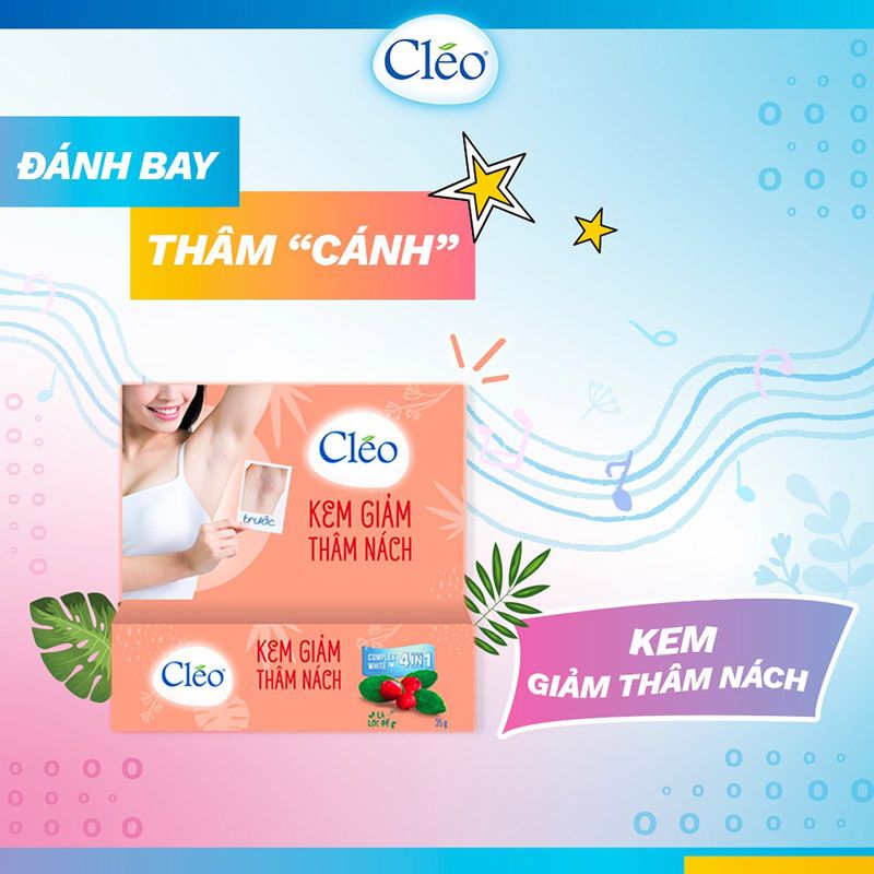 Kem Giảm Thâm Nách Chiết Xuất Lá Lộc Đề CLEO Complex White 4IN1 35g