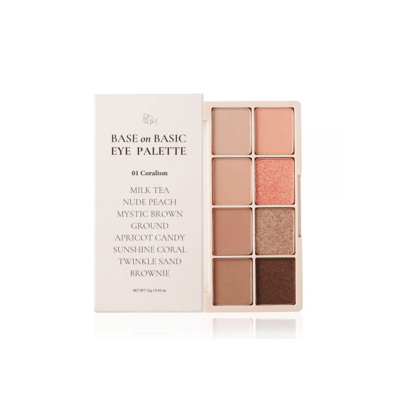 Bảng Phấn Mắt 8 Ô B.O.M Base On Basic Eye Palette 12g