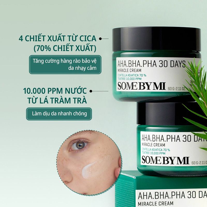 Kem Dưỡng Hỗ Trợ Cải Thiện Mụn Some By Mi AHA-BHA-PHA 30 Days Miracle Cream